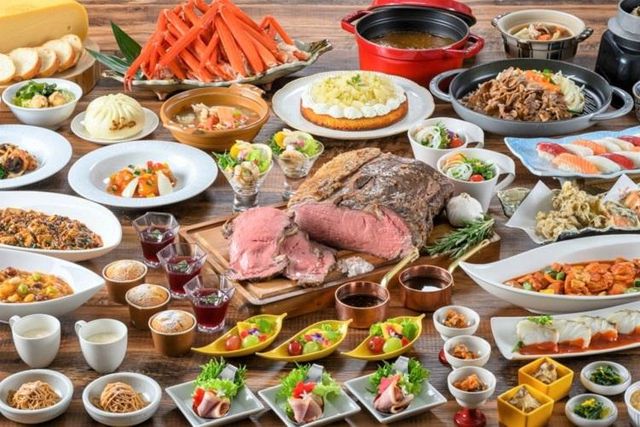 新富良野プリンスホテル ディナーブッフェ（和洋中ブッフェ）