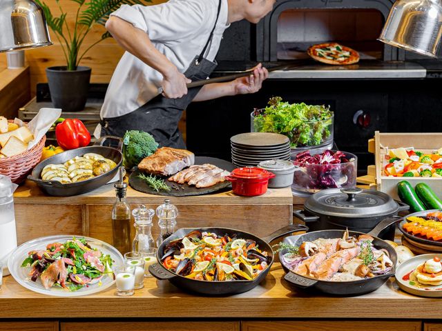 朝食ビュッフェの画像