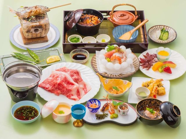 日田温泉　亀山亭ホテル 鰻ひつまぶしや黒毛和牛しゃぶしゃぶなどが楽しめる「ひつまぶし会席」※イメージです