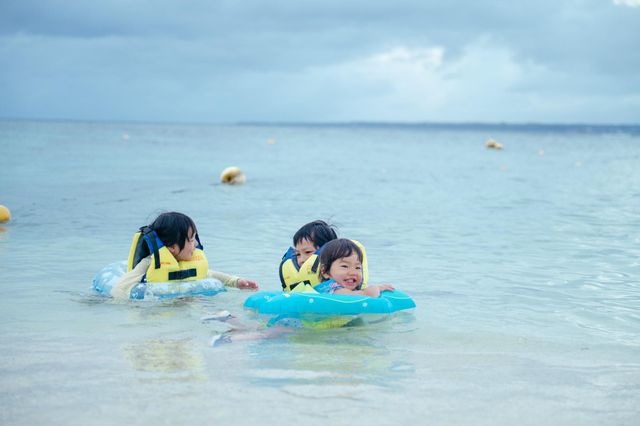 ヒルトン沖縄瀬底リゾート ビーチで海遊び